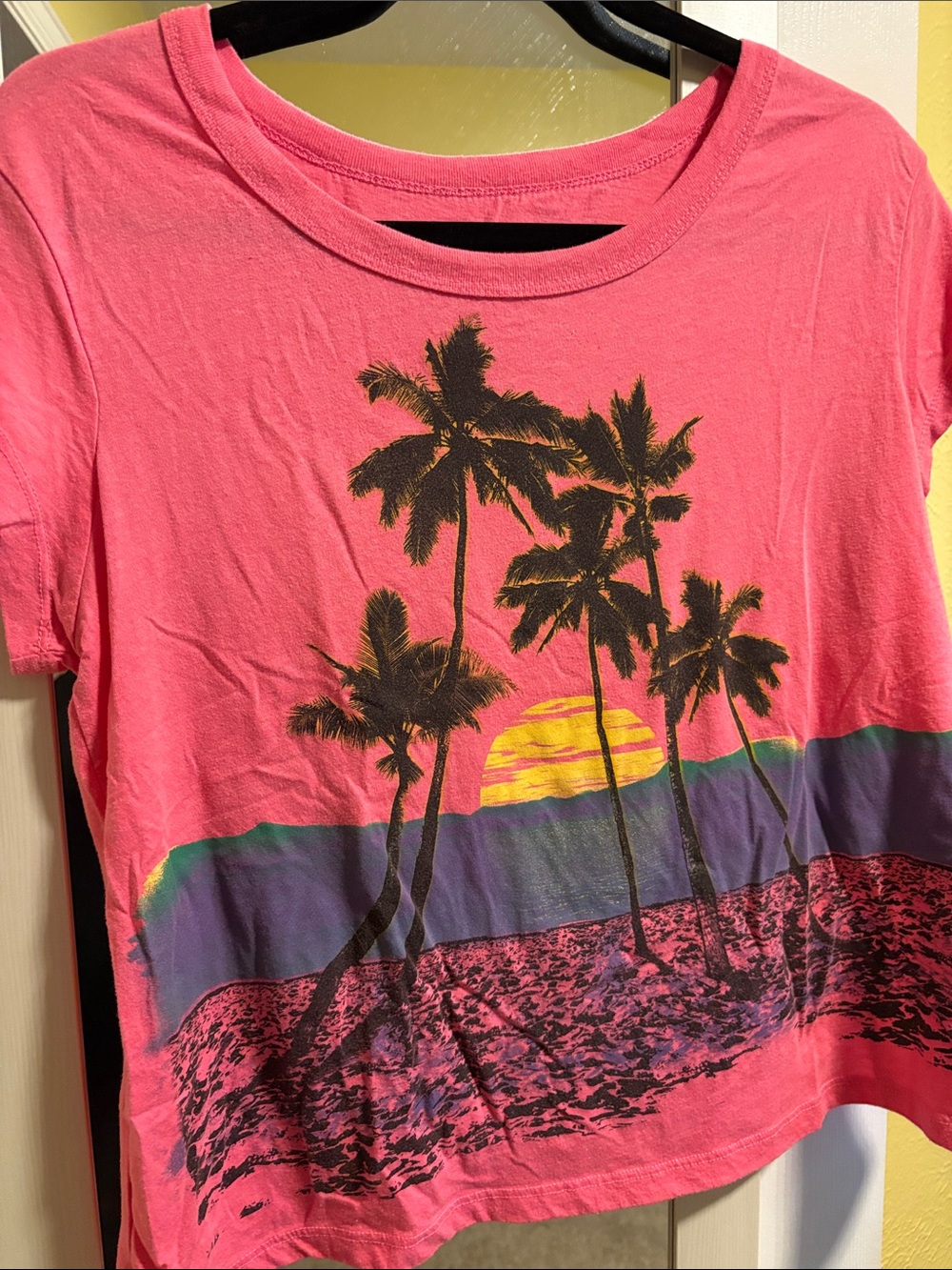 OP Coral Pink Tee with Gold Logo